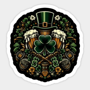 Shamrock and Beer: The Ultimate St. Patrick’s Day Design Sticker